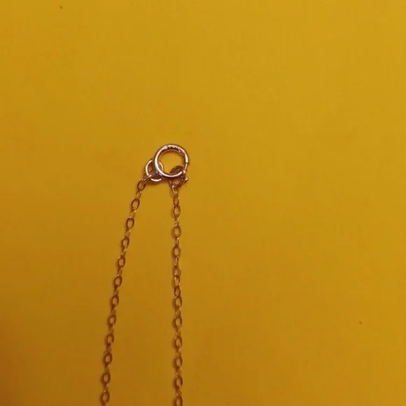 Sterling Silver Link Chain Small Dainty Amethyst Necklace - Size 16" - Picture 4 of 8